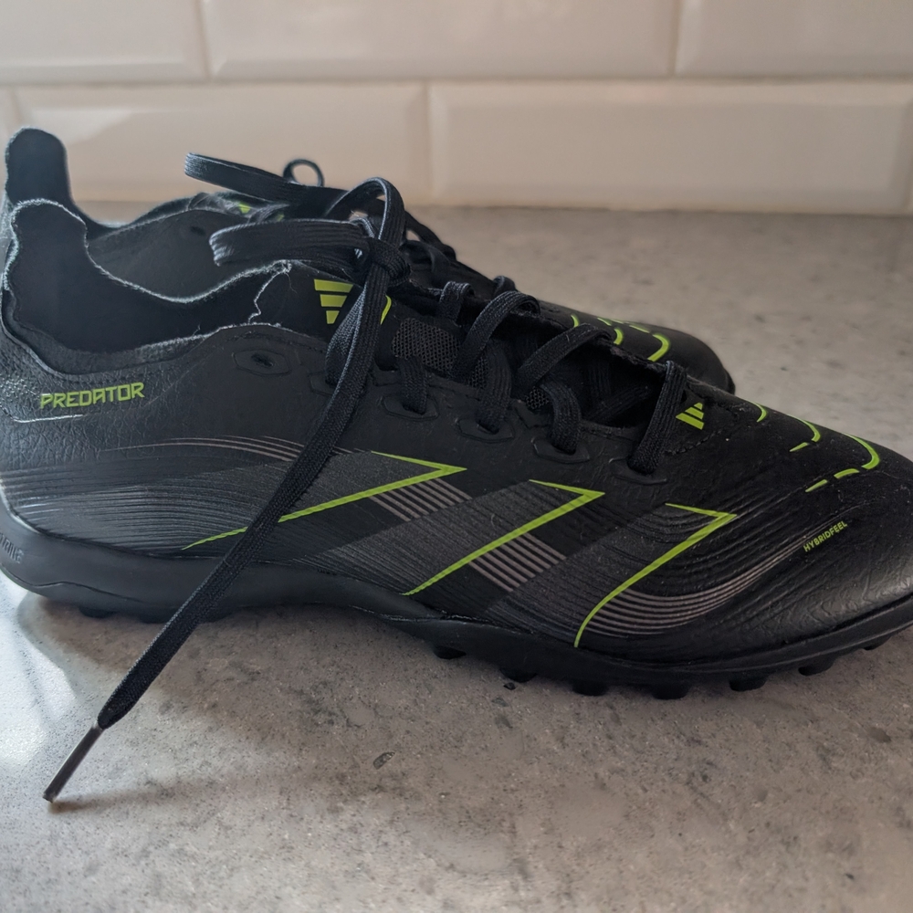 Adidas Predator Men's Black & Neon Green Soccer Cleats - Size 8 - Picture 6 of 7